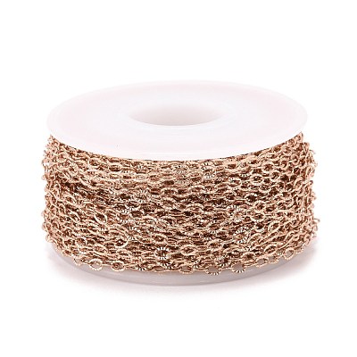Ion Plating(IP) 304 Stainless Steel Textured Cable Chains CHS-H007-05RG-1