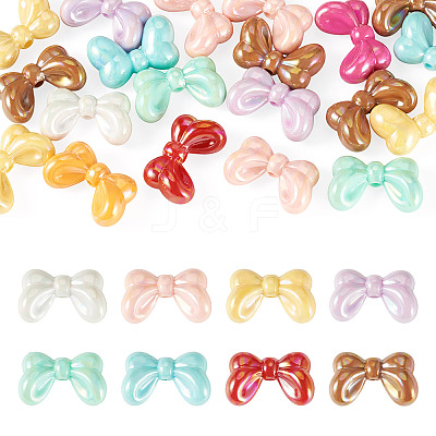 20Pcs UV Plating Opaque Acrylic Beads OACR-TA0001-68-1