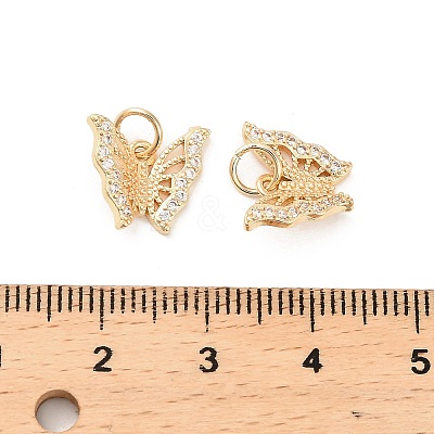 Brass Micro Pave Cubic Zirconia Pendants KK-B133-05G-03-1