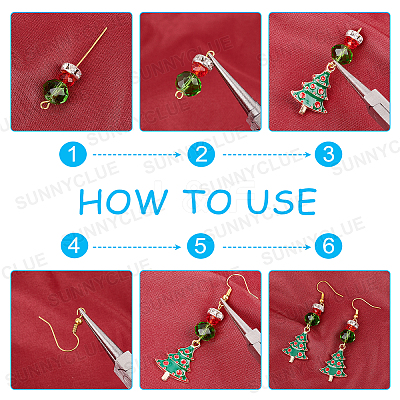 DIY Christmas Theme Earring Making Kits DIY-SC0019-45-1