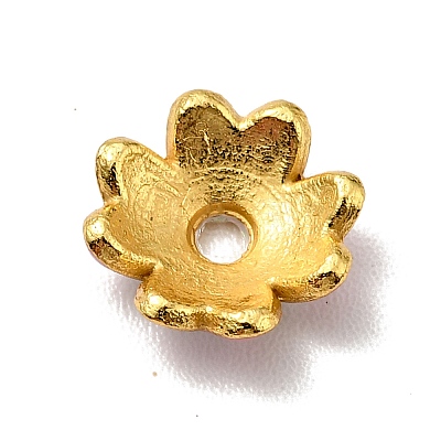 4-Petal Alloy Enamel Bead Caps FIND-G029-06G-04-1