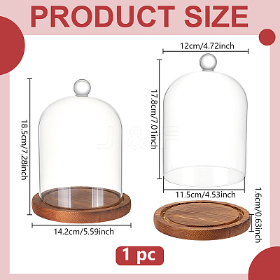 Arch Glass Dome Cover AJEW-WH0481-606G-1