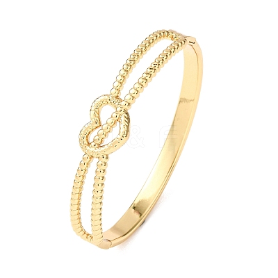 304 Stainless Steel Hinged Bangles for Women BJEW-F527-02G-1
