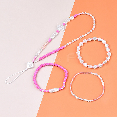 DIY 10 Style ABS & Acrylic Beads Jewelry Making Finding Kit DIY-N0012-05A-1