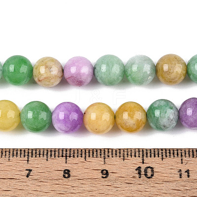 Dyed Natural Quartz Beads Strands G-T139-8mm-94-1