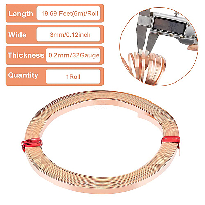 Copper Flat Bezel Wire CWIR-WH0016-02A-1