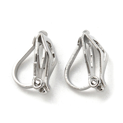Brass Clip-on Earring Findings EC110-NF-1