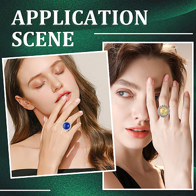 16Pcs 8 Style Adjustable Alloy Finger Rings Components FIND-SC0008-64-1