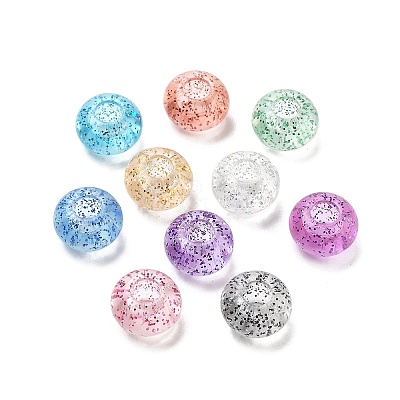 Transparent Acrylic European Beads TACR-P009-A01-1