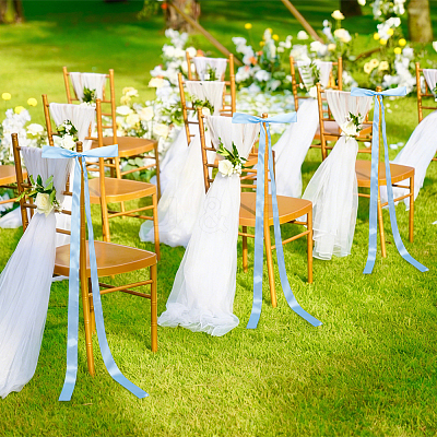 15Pcs Polyester Bowknot Chair Straps HJEW-UN00123-1