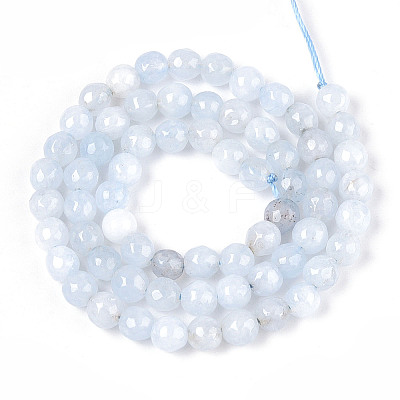 Dyed Natural White Jade Beads Strands G-T139-6mm-60-24-1