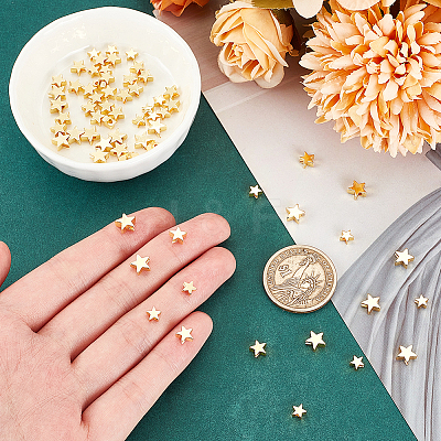 60Pcs 3 Styles Brass Spacer Beads KK-PH0006-61B-1