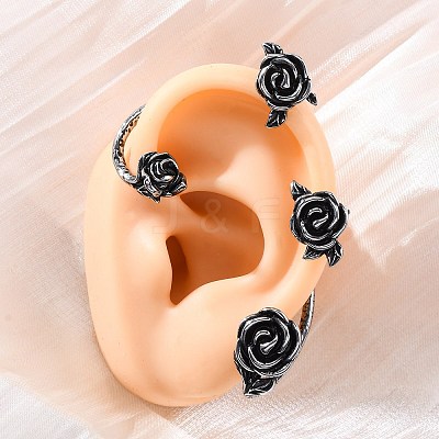 316 Surgical Stainless Steel Cuff Earrings EJEW-E300-25AS-01-1