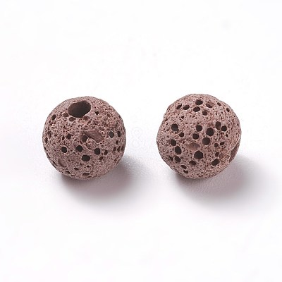 Unwaxed Natural Lava Rock Beads G-F325-8mm-A13-1