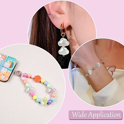 35Pcs 7 Colors Transparent Acrylic Beads MACR-CJ0002-43-1