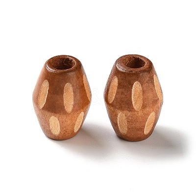 Schima Wood Carved European Beads WD-CBACBB7-01-1
