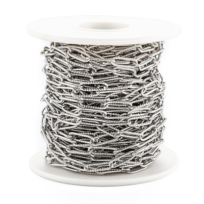 Tarnish Resistant 304 Stainless Steel Paperclip Chains CHS-O011-02P-1