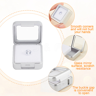 Plastic Loose Diamond Gemstone Display Boxes CON-WH0094-13A-1