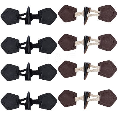 8Pcs 2 Colors Resin Buttons BUTT-CL0001-11-1