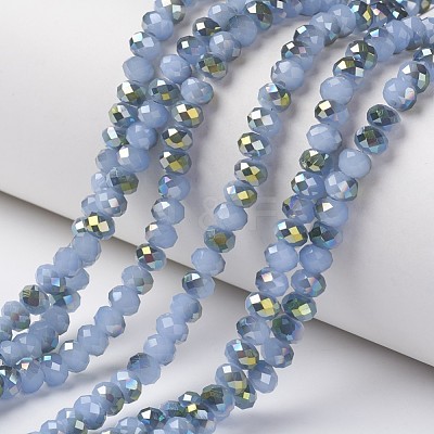Electroplate Glass Beads Strands EGLA-A034-J8mm-S02-1