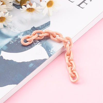 Handmade Opaque Acrylic Cable Chains AJEW-JB00924-04-1