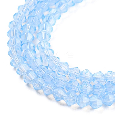 Baking Paint Transparent Glass Beads Strands DGLA-F029-J2mm-02-1