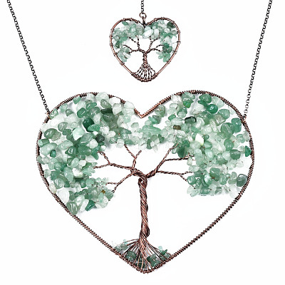Natural Natural Green Aventurine Big Pendants G-T133-R07E-1