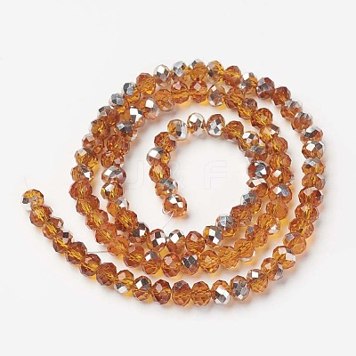 Electroplate Transparent Glass Beads Strands EGLA-A034-T4mm-M12-1