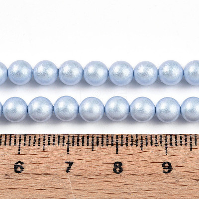 Baking Paint Pearlized Glass Pearl Bead Strands HY-N002-5mm-C04-1
