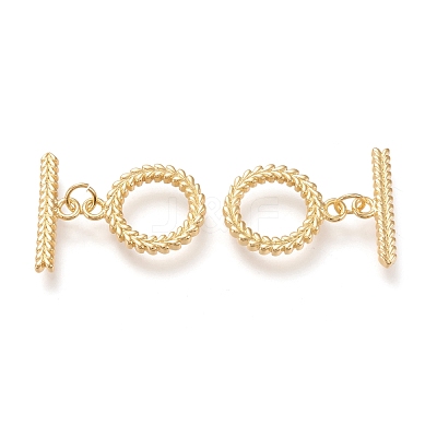 Brass Toggle Clasps KK-F820-12G-1