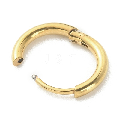 316L Surgical Stainless Steel Huggie Hoop Earrings for Girl Women EJEW-TAC0011-11A-G-1