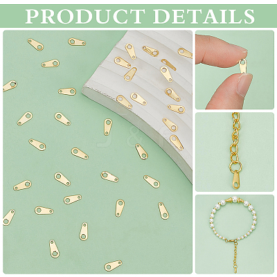 300Pcs Brass Chain Tabs FIND-BC0013-88-1
