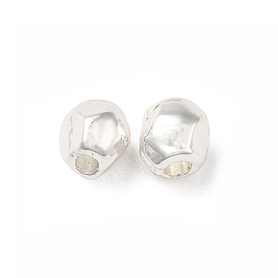 Oval Egg Alloy Faceted Beads FIND-G066-01S-1
