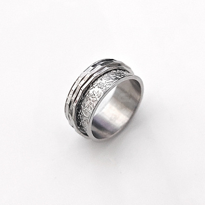 Retro Rotatable 304 Stainless Steel Finger Rings FS-WG84C22-47-1