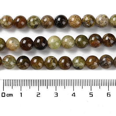 Natural Green Garnet Beads Strands G-Z034-B14-02-1