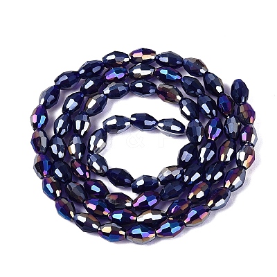 Electroplate Transparent Glass Beads Strands LS-GL-N002-01A-A20-1