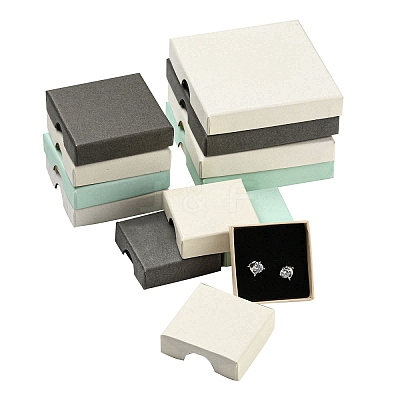 Square Cardboard Paper Jewelry Box CON-D014-02C-01A-1