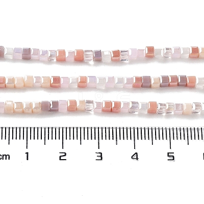 Gradient Color Electroplate Glass Bead Strands GLAA-E042-05-B08-1