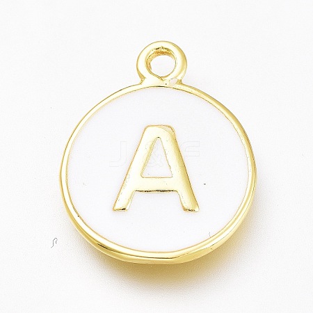 Brass Enamel Pendants KK-H103-01A-G-1