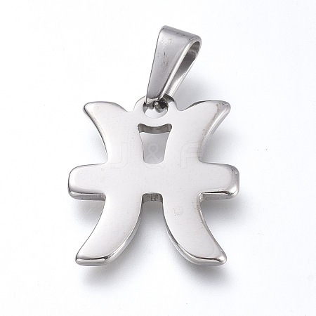 Non-Tarnish 304 Stainless Steel Pendants STAS-L210-06B-P-01-1