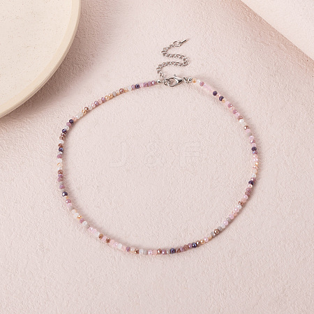 Bohemian Styles Faceted Round Glass Seed Beaded Necklaces for Women WGF25DA-05-1