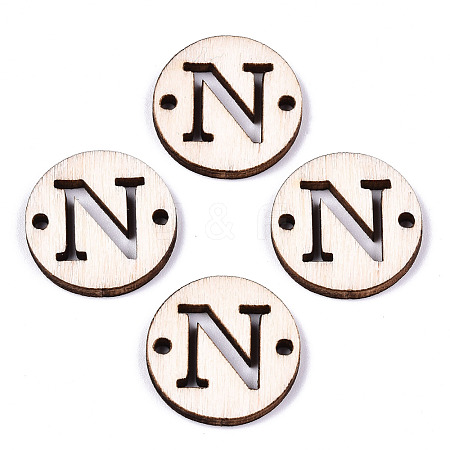 Unfinished Natural Poplar Wood Links Connectors WOOD-S045-140A-01N-1