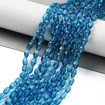 Glass Beads Strands GLAA-R024-6x4mm-4-1