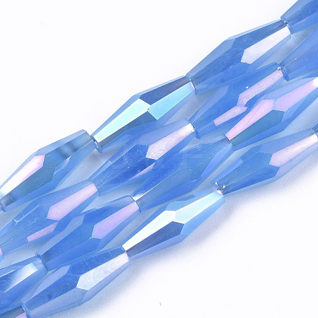 Electroplate Glass Beads Strands EGLA-S194-03A-B02-1