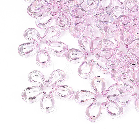 Plated UV Acrylic Beads TACR-S161-04B-1