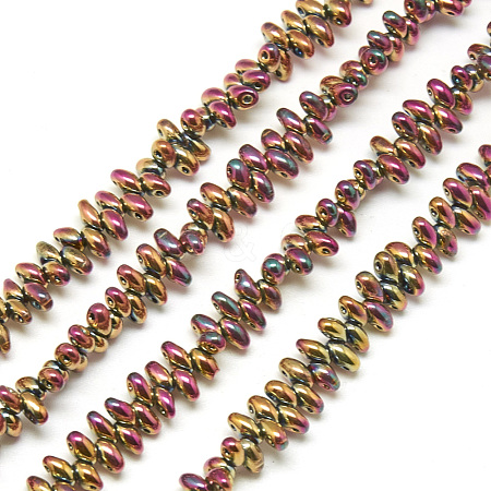 Electroplate 2-Hole Seed Bead Strands EGLA-S140-06-1