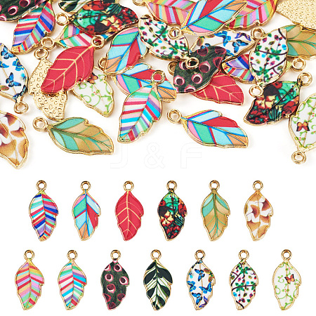 13Pcs 13 Styles Alloy Enamel Pendants ENAM-TA0009-06-1