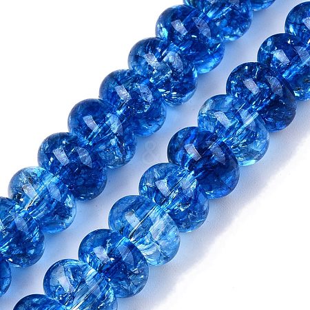 Baking Paint Transparent Glass Beads Strands DGLA-N005-12D-1