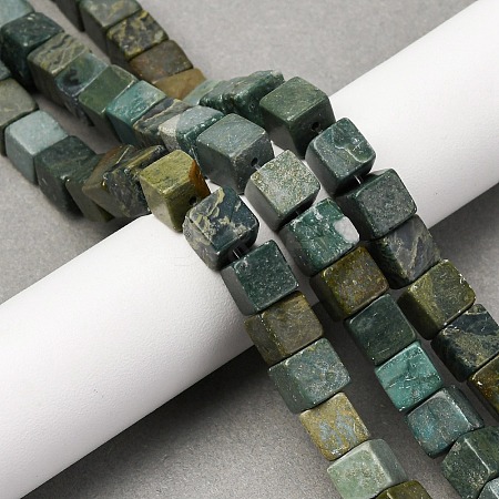 Natural Shoushan Jade Beads Strands G-B155-C03-8x8mm-1