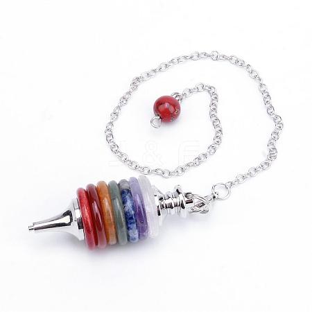 Mixed Stone Coil Dowsing Pendulums G-Q483-07-1